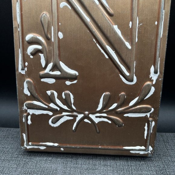 Ashland Rustic Letter "N" Monogram Initial Letter 12” Hanging Metal Wall Decor - Picture 3 of 10